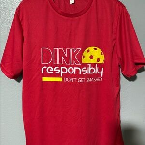 NWOT Unisex Red Graphic T-Shirt Size M